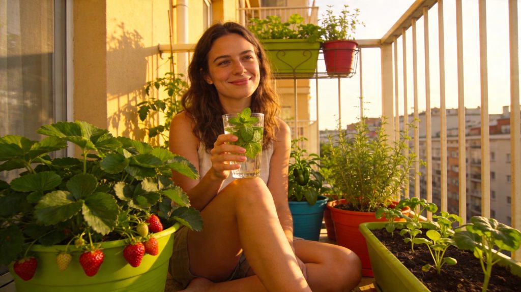 Balkon bepflanzen: Endergebnis.