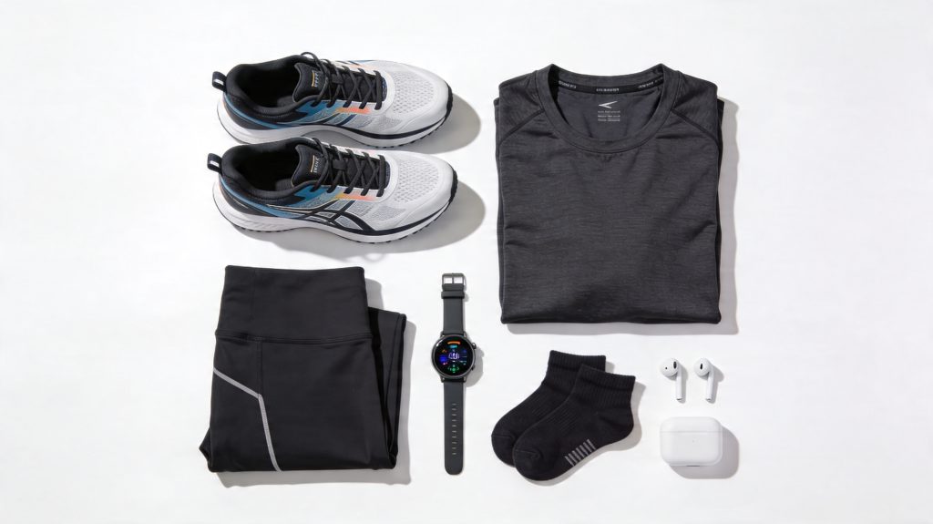 Ausrüstung zum Laufen.