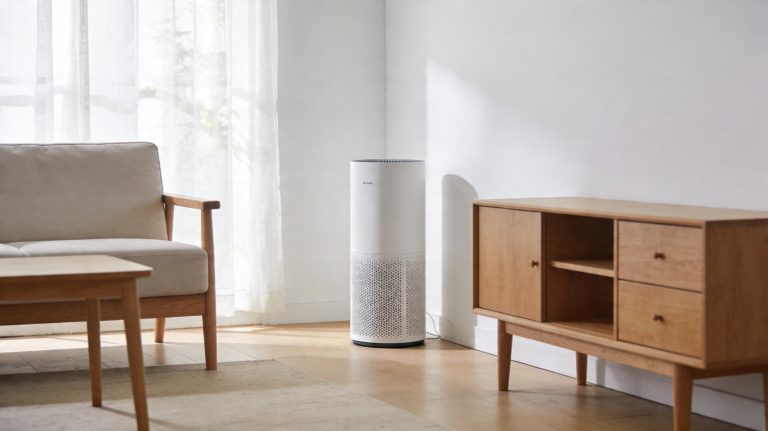 Luftreiniger im Wohnzimmer