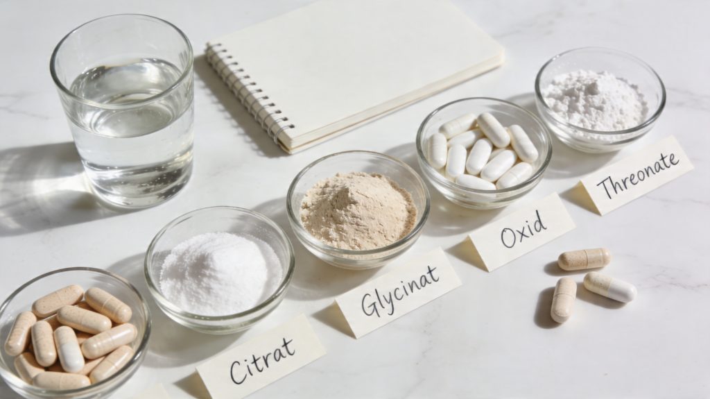 Verschiedene Arten von Magensium.