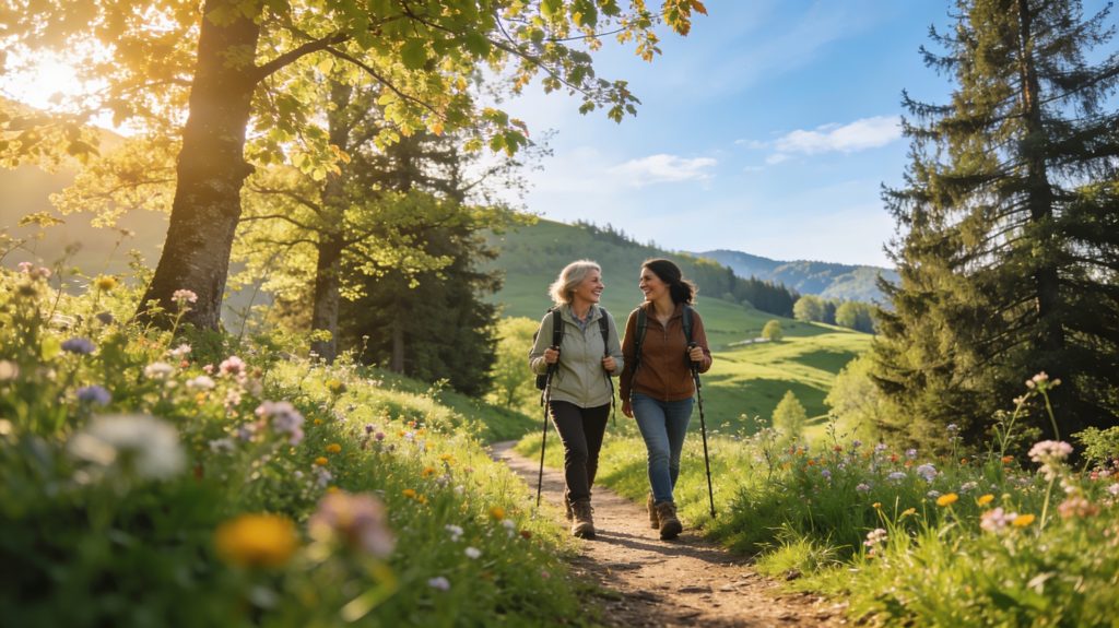 Muttertag Aktivitäten: Wandern.