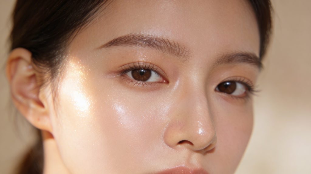 Haut-Glow von Beauty-Produkten.