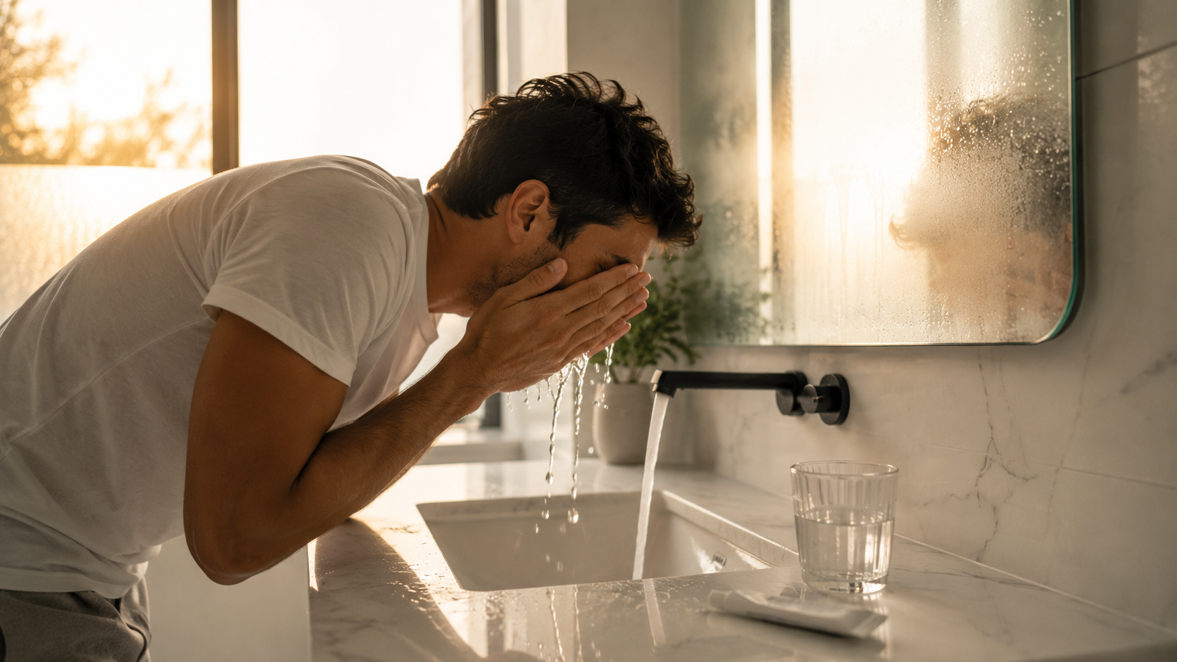 Philips Sonicare Zahnbürste die Teil der Morgenroutine ist.